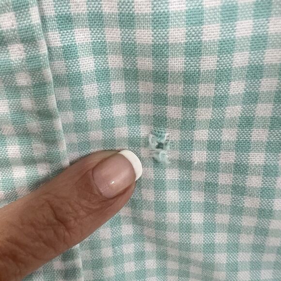 Ralph Lauren Shirt Mens Medium Flesh Pony Mint Green Gingham Plaid Oxford - Picture 5 of 14